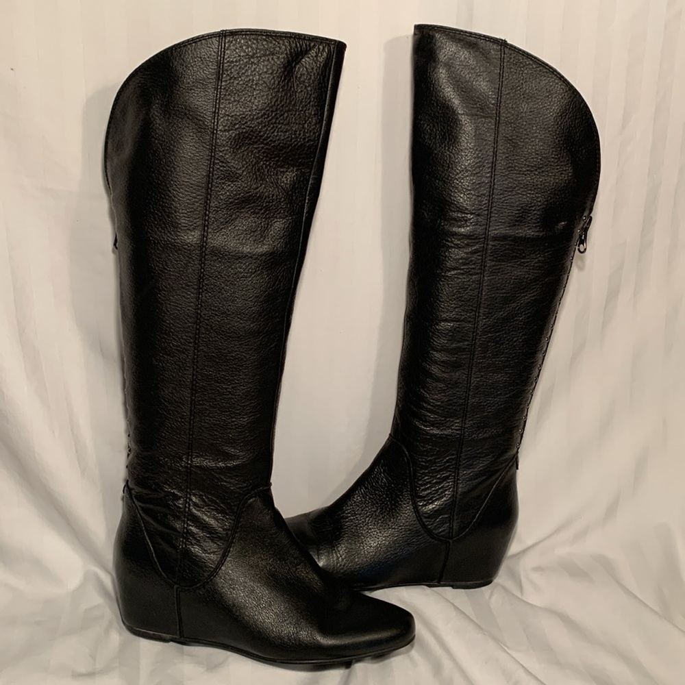 Le Cheateau Black Tall Leather Boots size 6